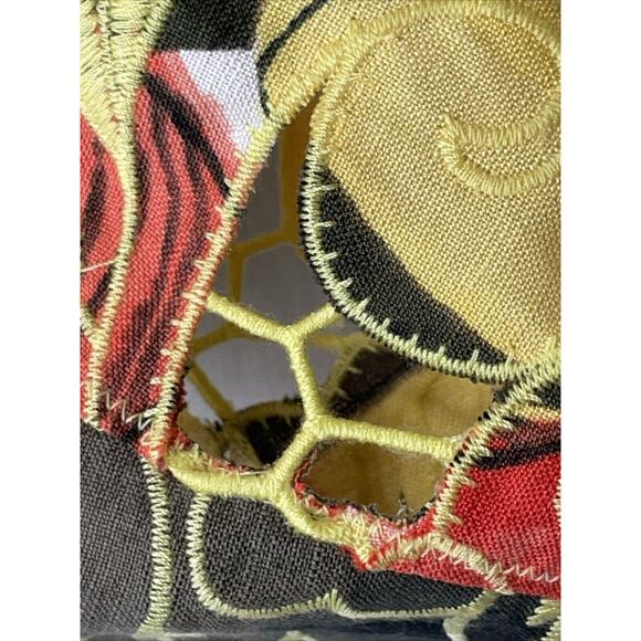 Chico's Womens Lucetta Jacket SZ 3 XL Linen Orange Yellow Fall Autumn Floral NWT - Picture 11 of 16